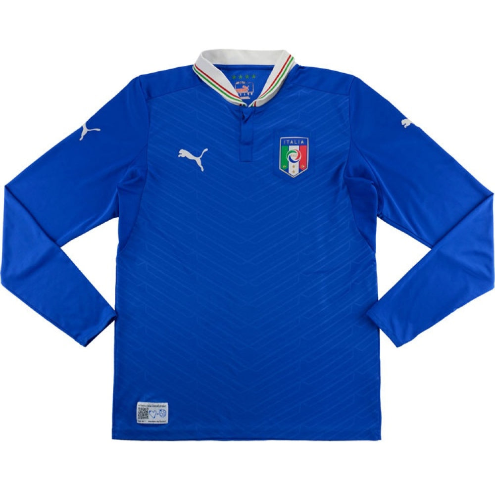 Italy 2012-13 Home Long Sleeve Shirt (S) (Fair)_0
