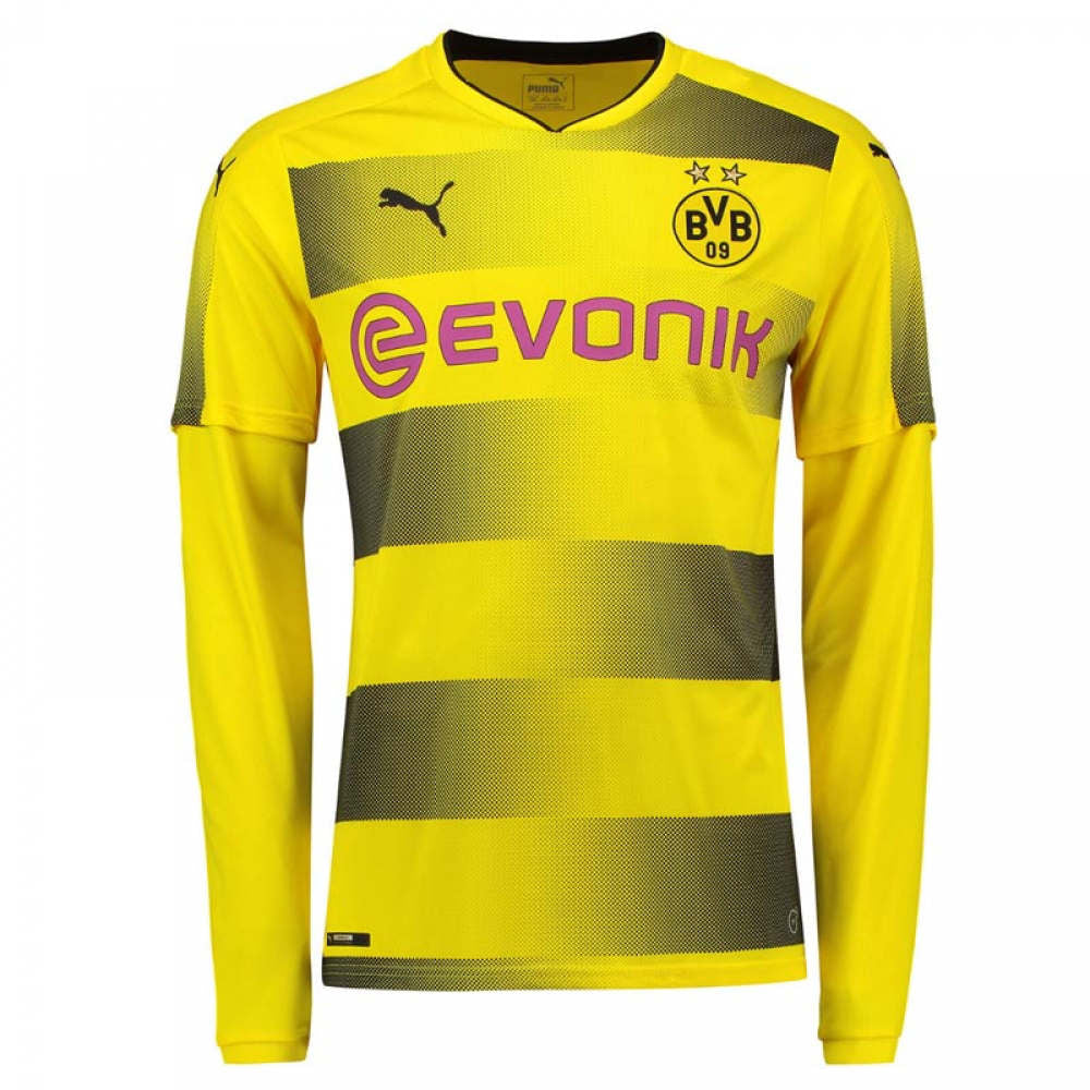 Borussia Dortmund 2017-18 Long Sleeve Home Shirt (S) (Excellent)_0