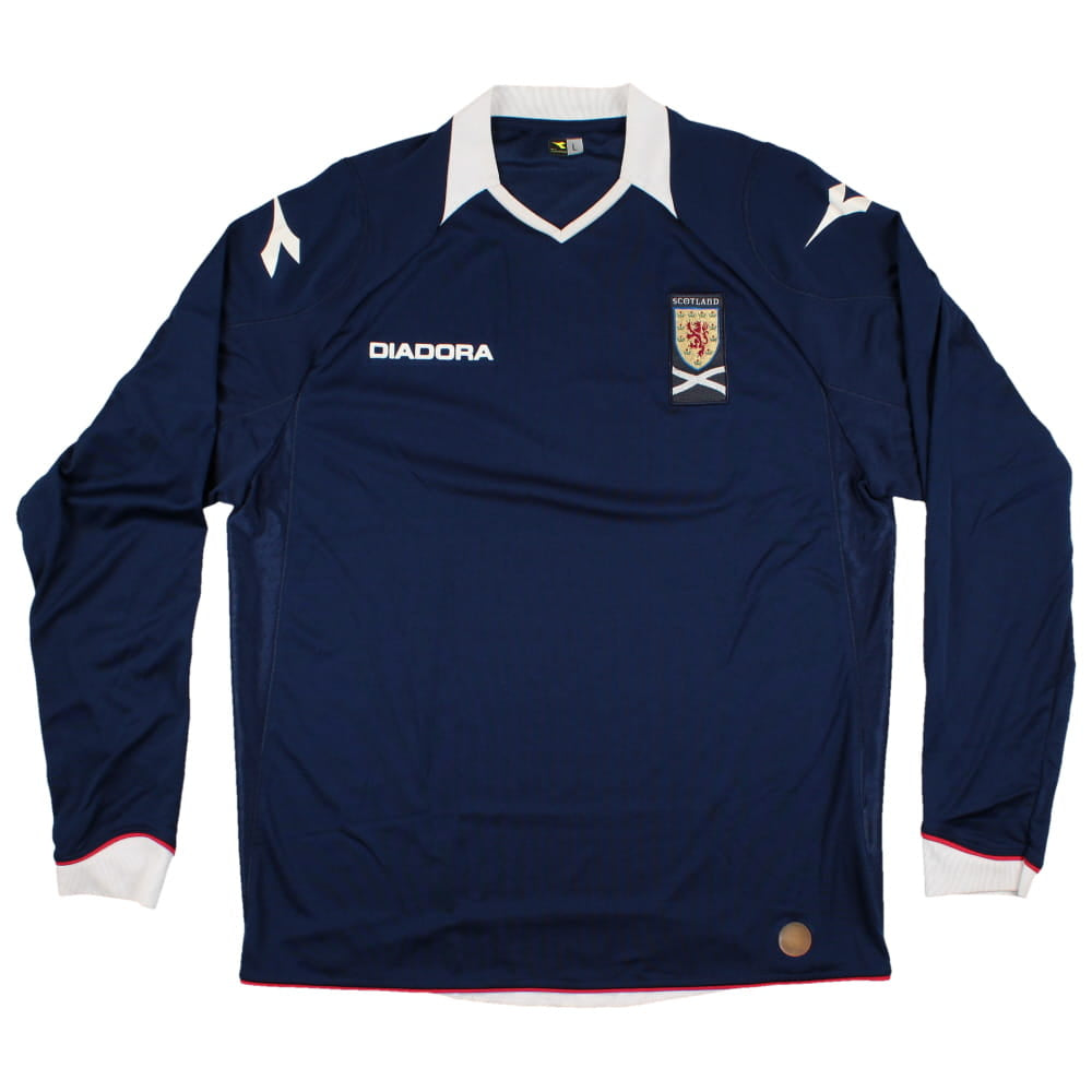 Scotland 2008-09 Long Sleeve Home Shirt (L) (Very Good)_0