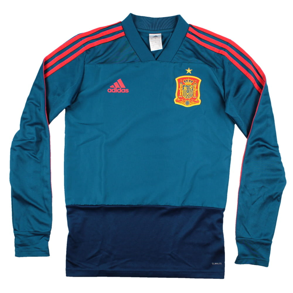 Spain 2018-19 Long Sleeve Adidas Training Top (XS) (Excellent)_0