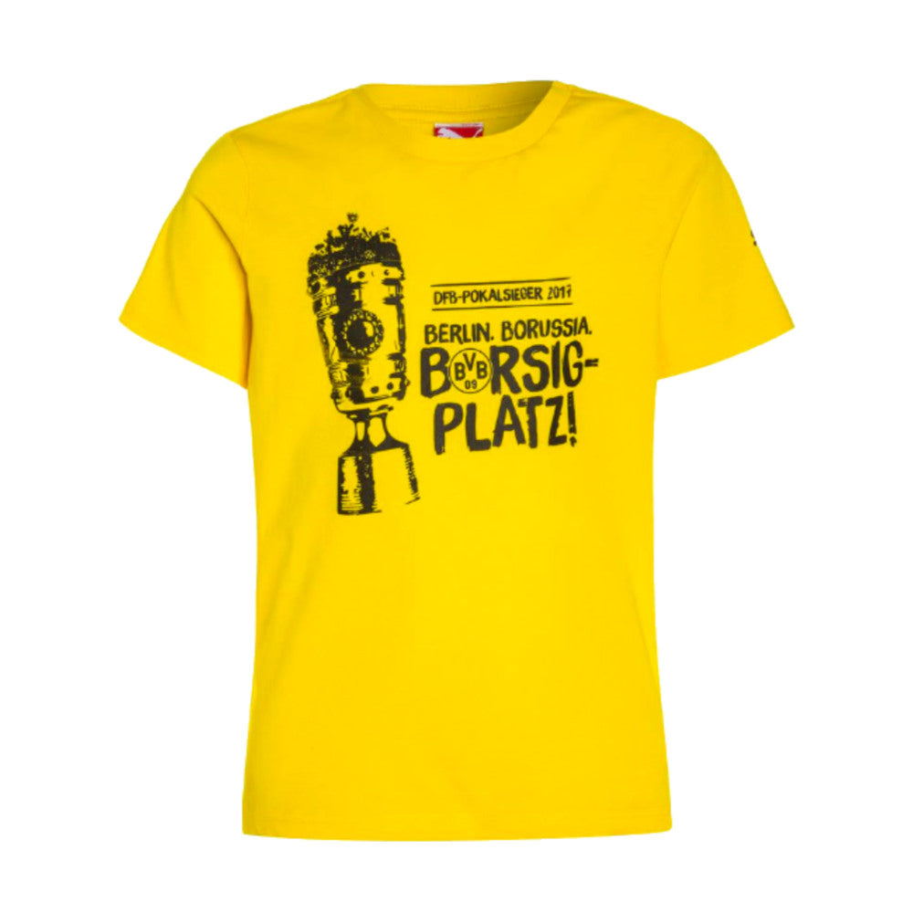 Borussia Dortmund 2016-17 Puma German Cup T Shirt (L) (Mint)_0