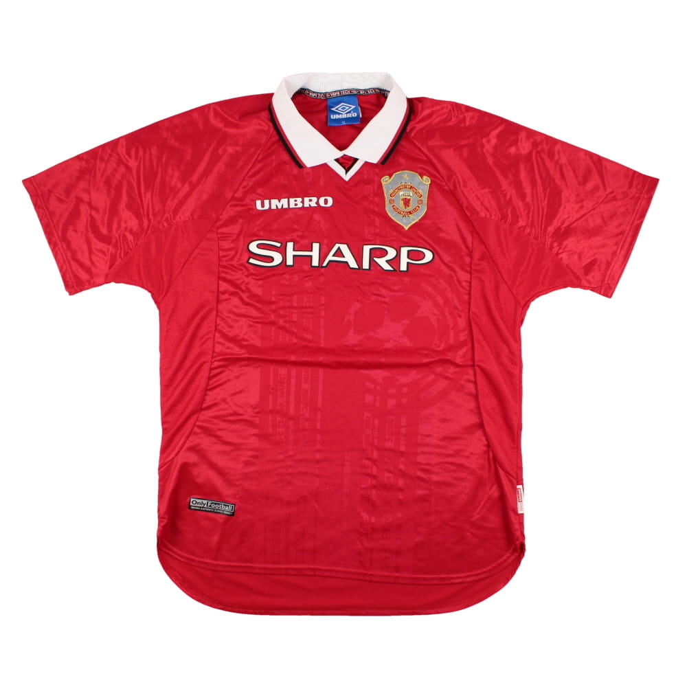 Manchester United 1997-99 European Home Shirt (XL) (Excellent)_0