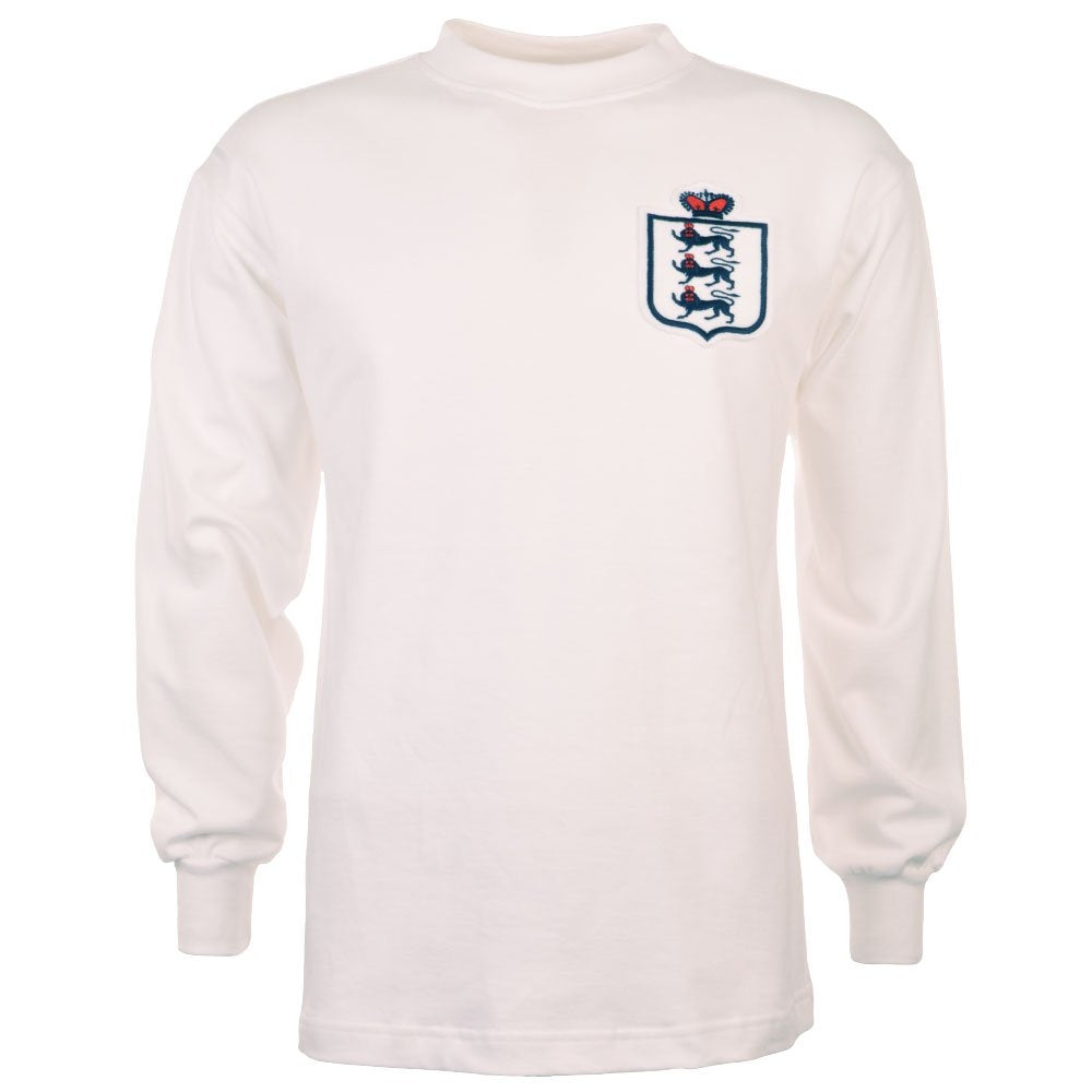 England L/S Retro Football Shirt White_0