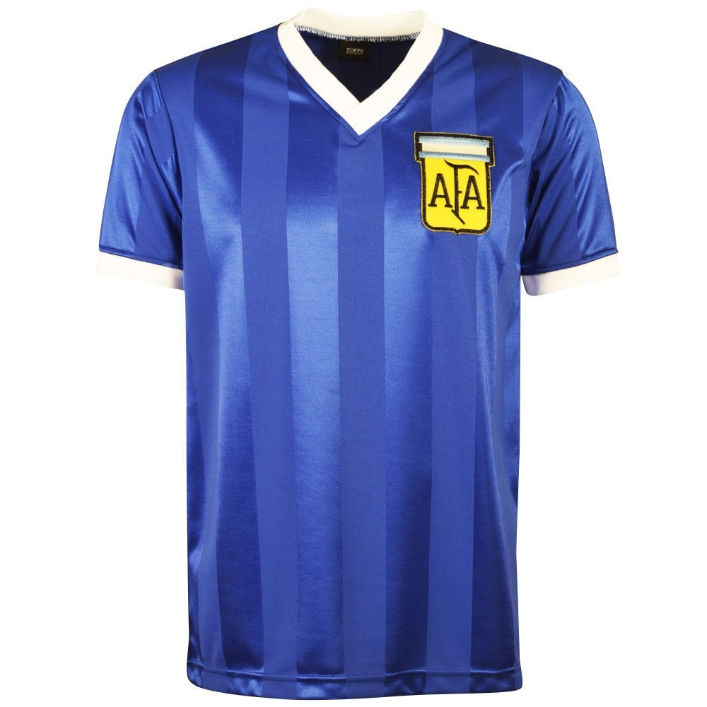 Argentina 1986 World Cup Away Retro Football Shirt_0