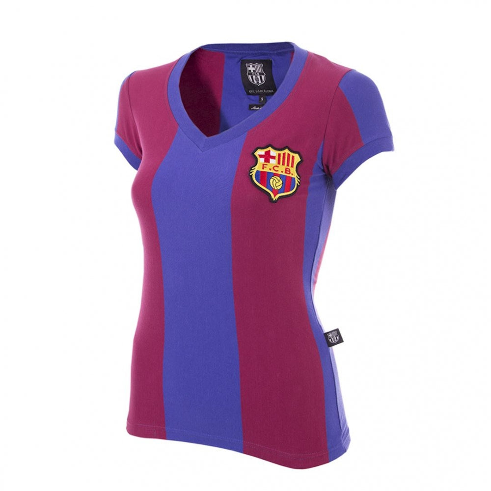 FC Barcelona 1976 - 77 Womens Retro Football Shirt_0