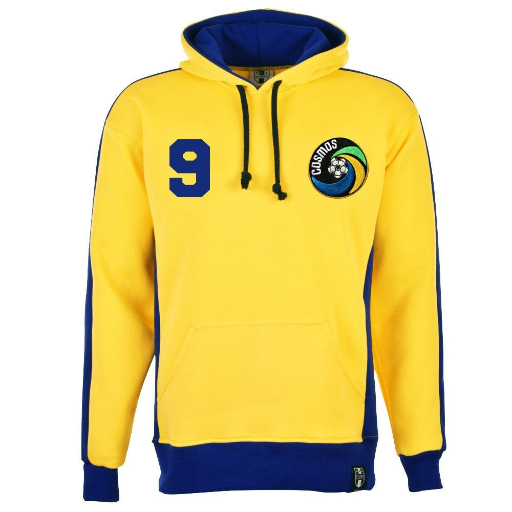 New York Cosmos Number 9 Retro Hoodie_0