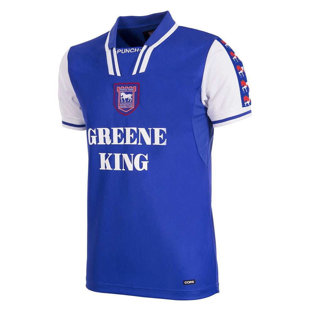 Ipswich Town FC 1997 - 99 Short Sleeve Retro Football Shirt_0