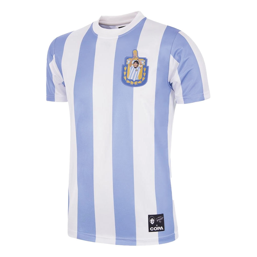 Maradona X COPA Argentina 1986 Retro Football Shirt_0