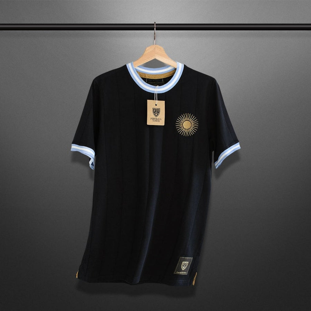 Vintage Argentina El Sol Negro Away Soccer Jersey_0