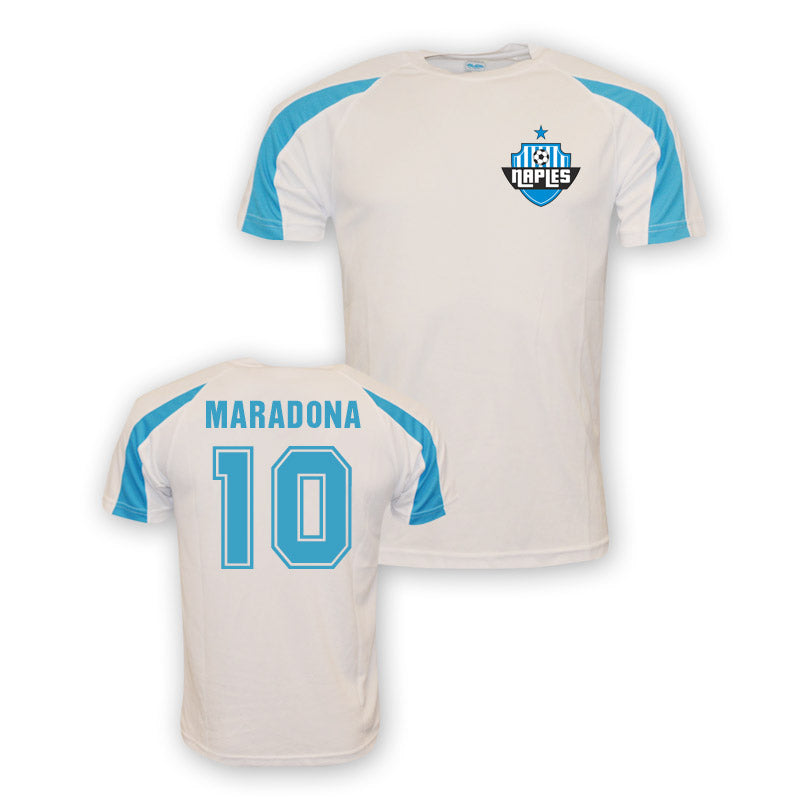 Diego Maradona Napoli Sports Training Jersey (white)_0