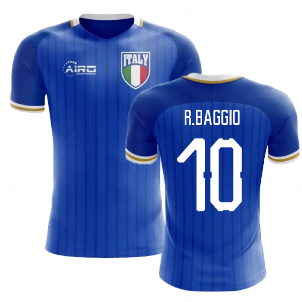 2023-2024 Italy Home Concept Football Shirt (R.Baggio 10) - Kids_0