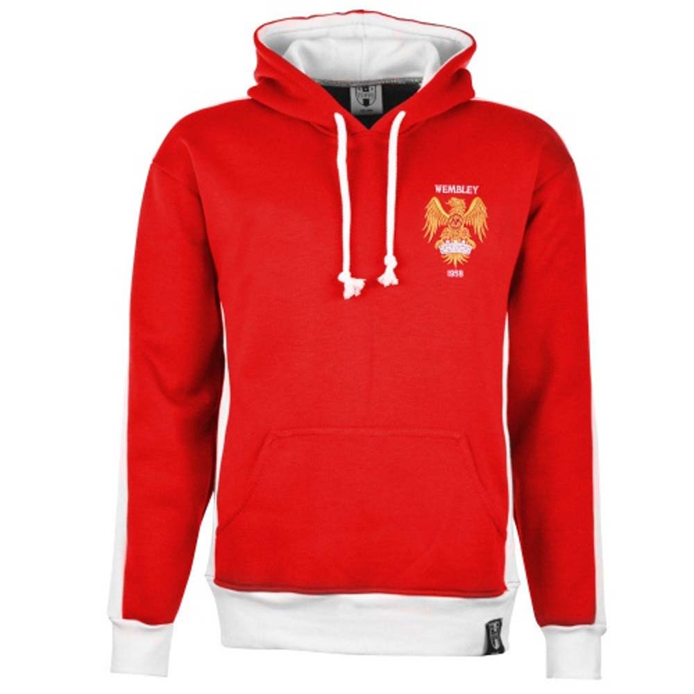 Manchester Reds 1970s Style Retro Hoodie_0