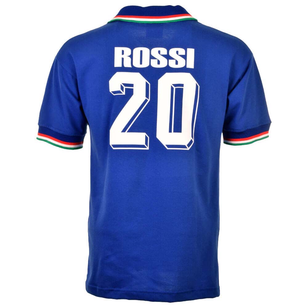 Italy 1982 World Cup Winners Rossi 20 Retro Football Shirt_0