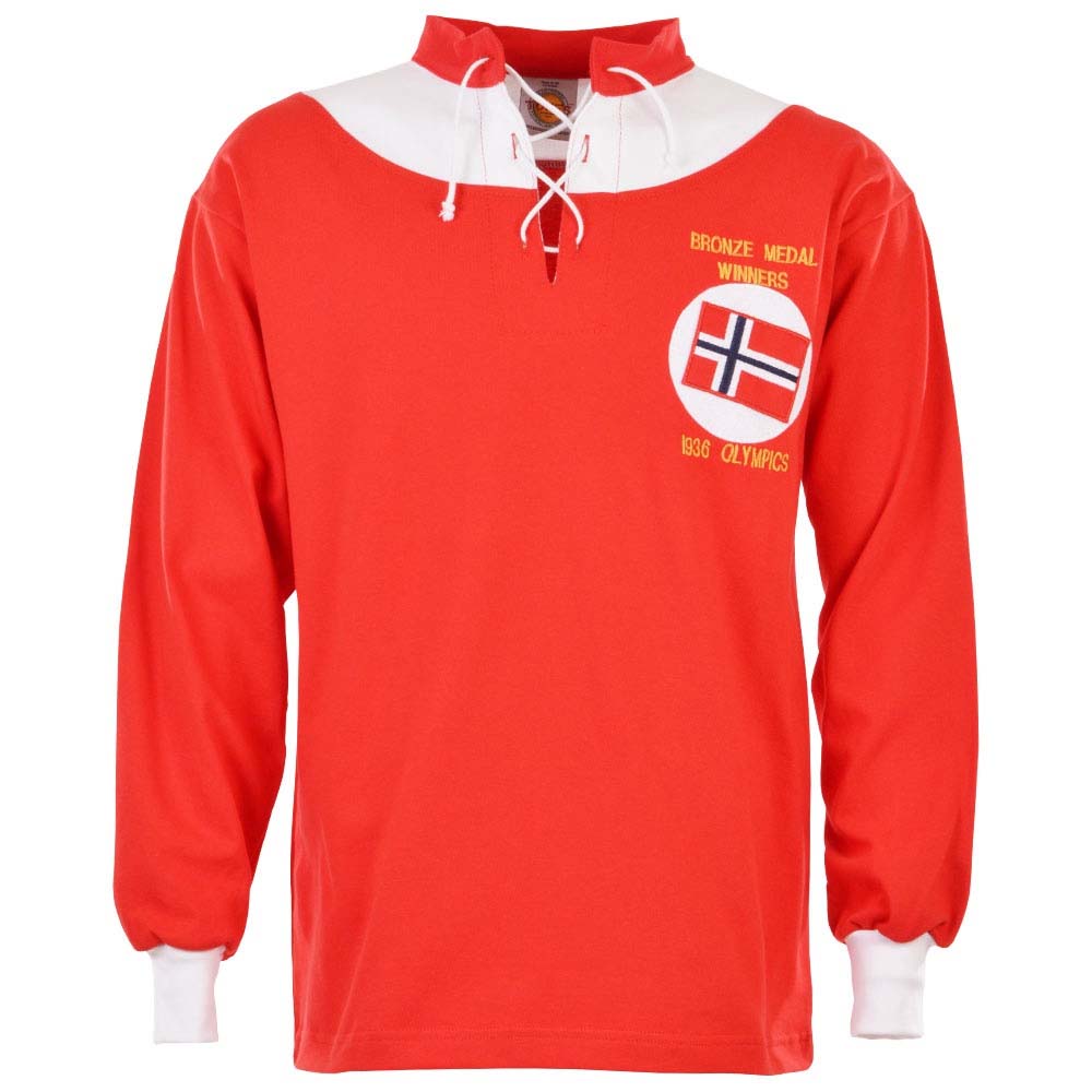 Norway 1936 Retro Football Shirt_0