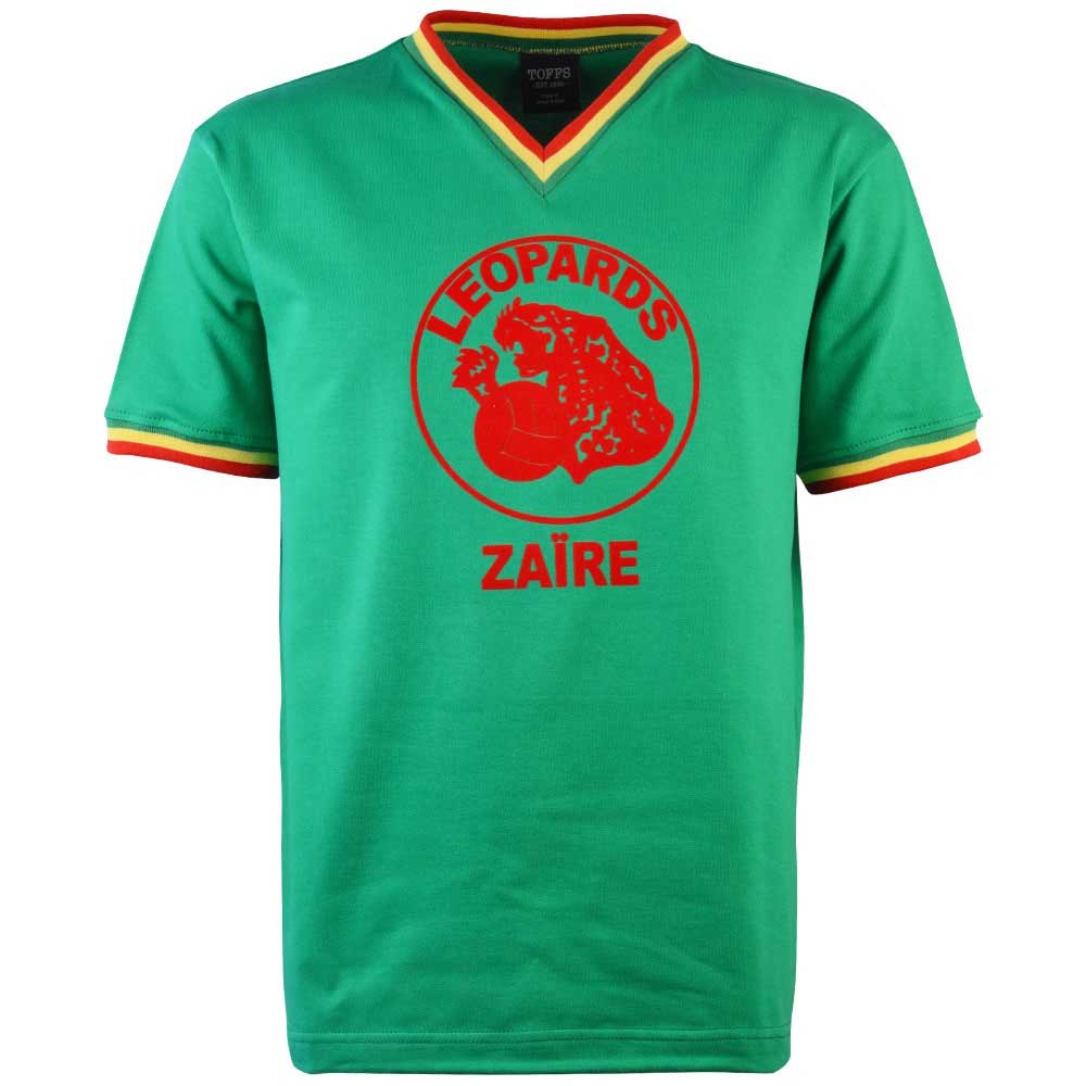 Zaire V-Neck 1974 World Cup Retro Football Shirt_0