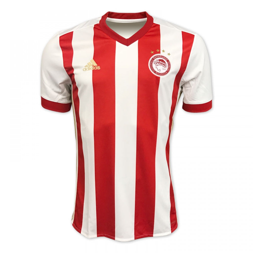 2017-2018 Olympiakos Adidas Home Football Shirt_0