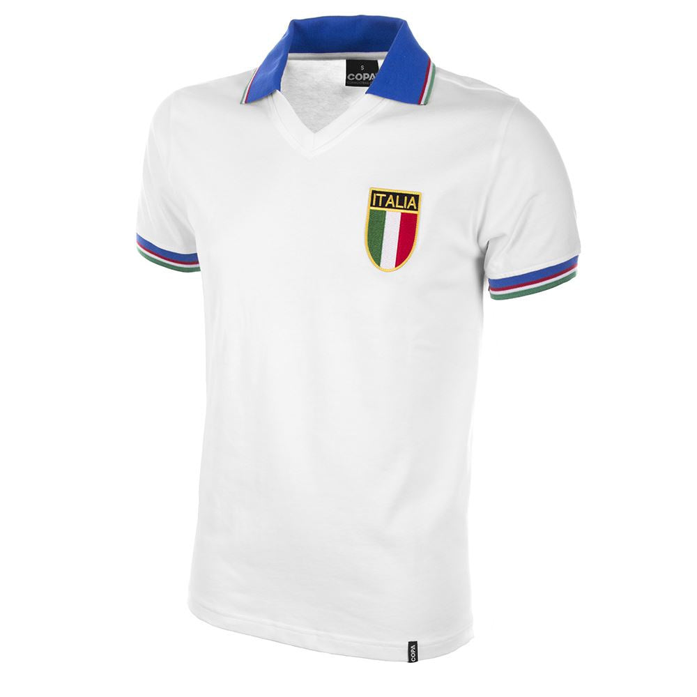 Italy Away World Cup 1982 Short Sleeve Retro Football Shirt_0