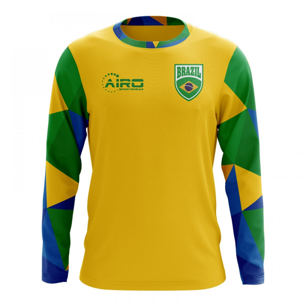 2023-2024 Brazil Long Sleeve Home Concept Football Shirt_0