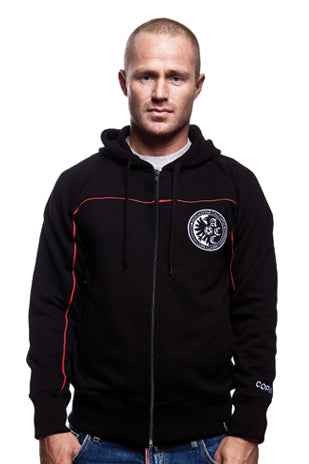 Mens COPA Calcistica Zip Hooded Sweater // Black 70% cotton/30%_0