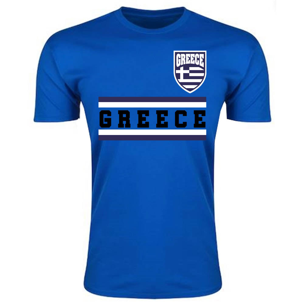 Greece Core Football Country T-Shirt (Blue)_0