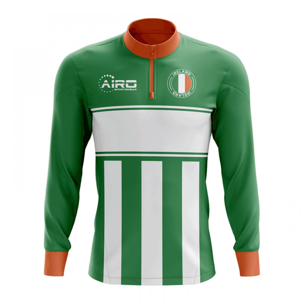 Ireland Concept Football Half Zip Midlayer Top (Green-White)_0