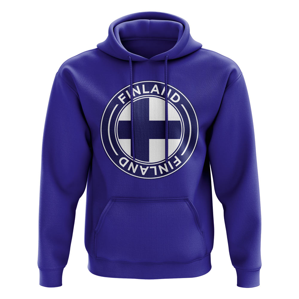 Finland Football Badge Hoodie (Royal)_0