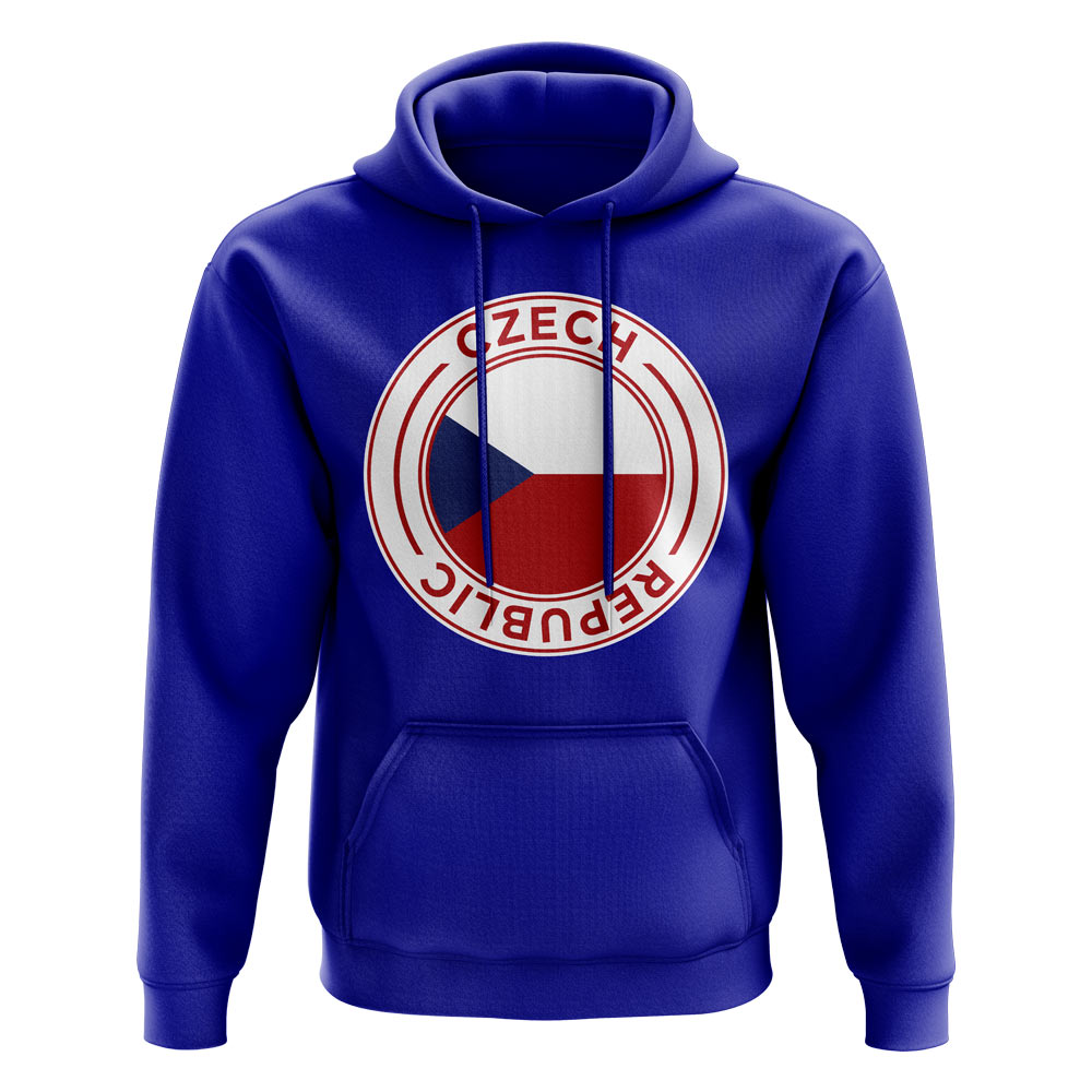 Czech Republic Football Badge Hoodie (Royal)_0