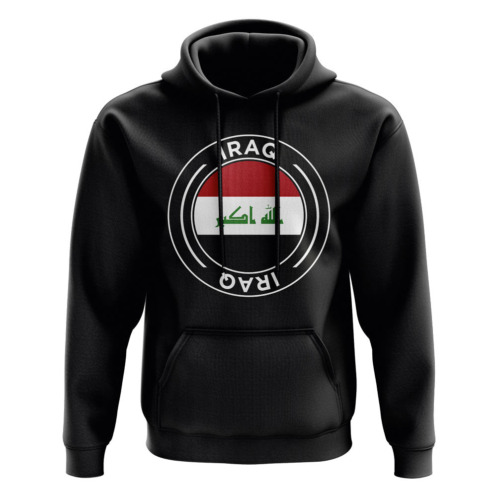 Iraq Football Badge Hoodie (Black)_0