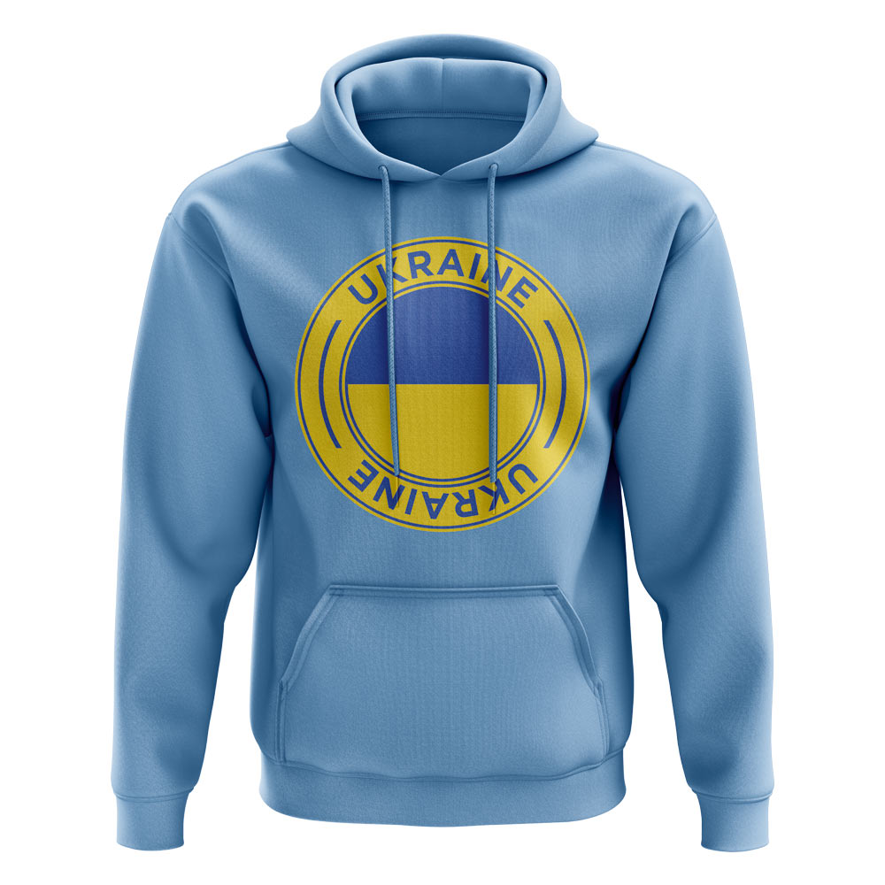 Ukraine Football Badge Hoodie (Sky)_0