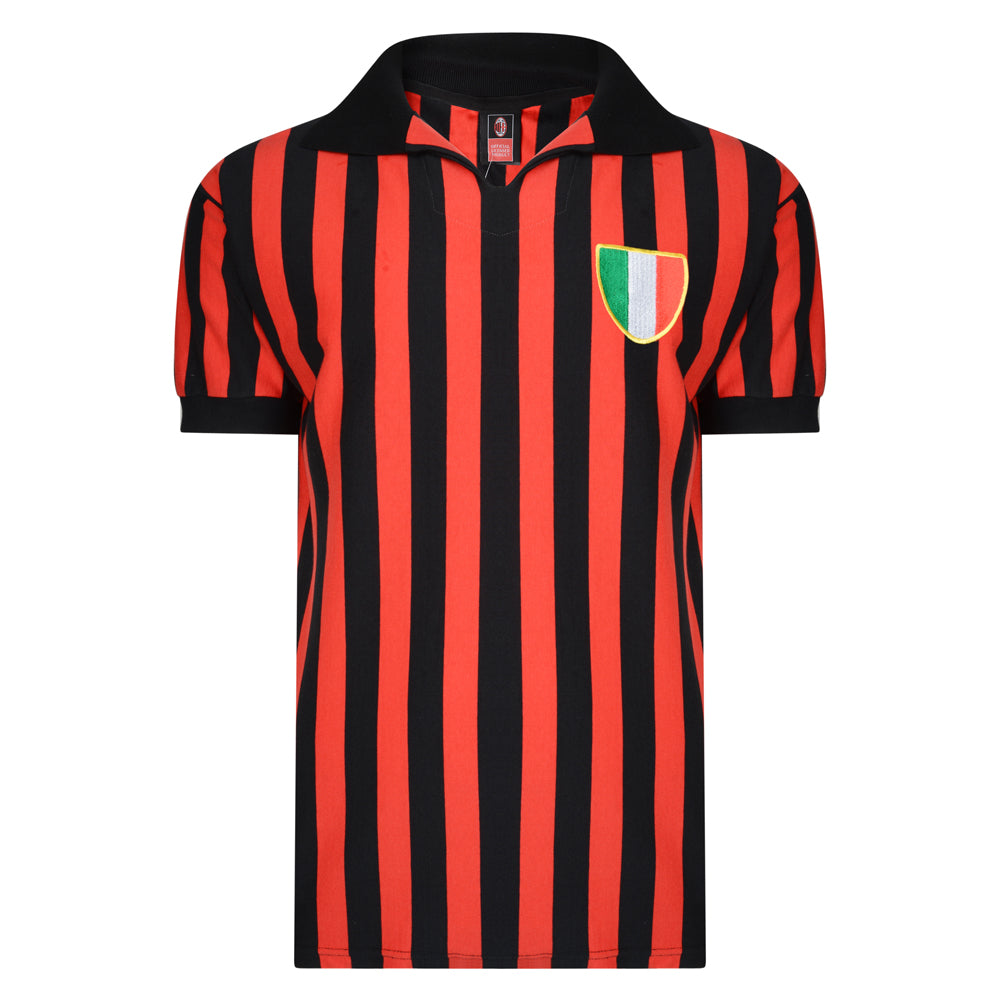 Score Draw AC Milan 1963 Retro Football Shirt_0