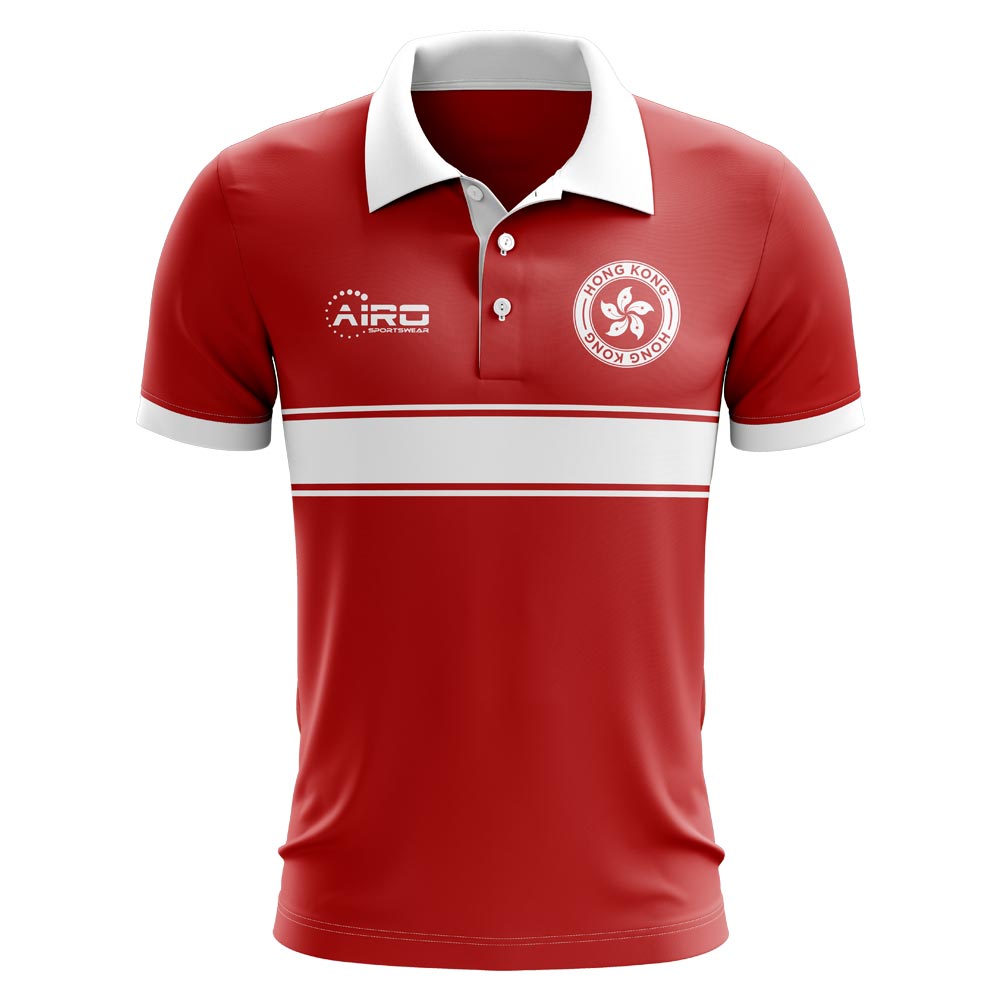 Hong Kong Concept Stripe Polo Shirt (Red)_0