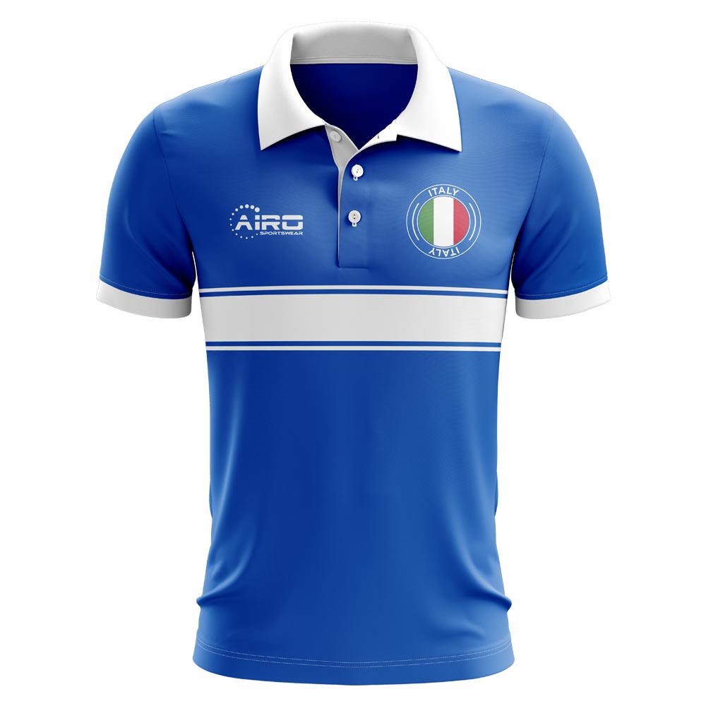 Italy Concept Stripe Polo Shirt (Blue)_0