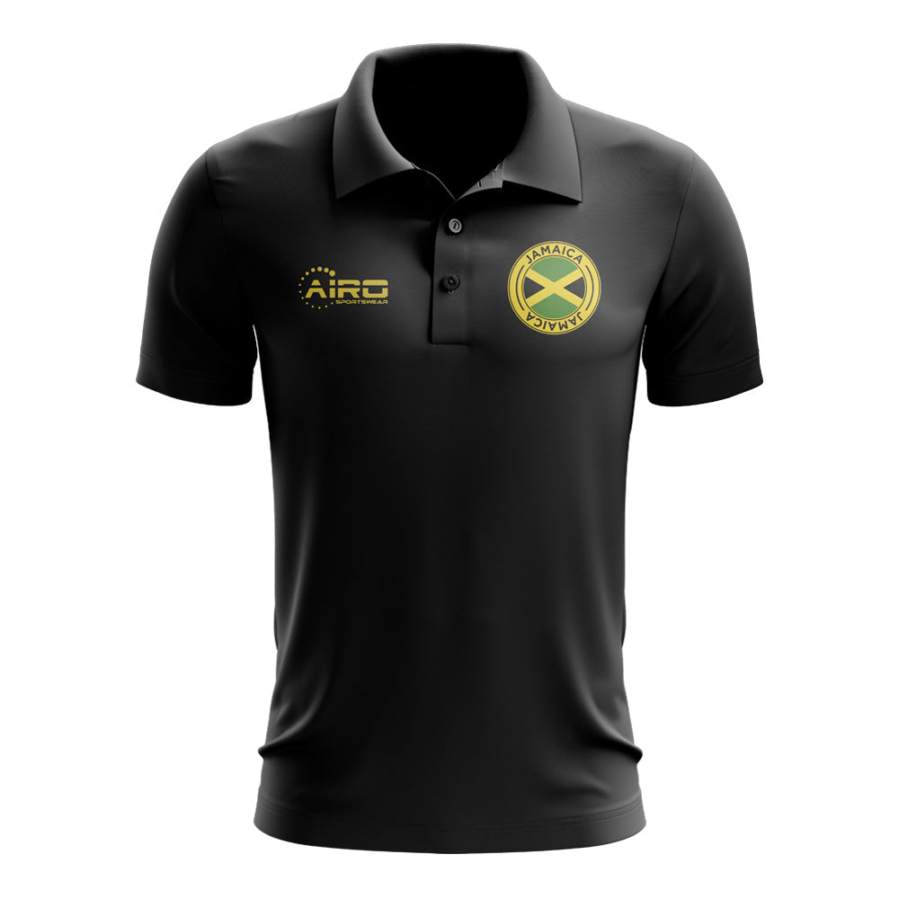 Jamaica Football Polo Shirt (Black)_0