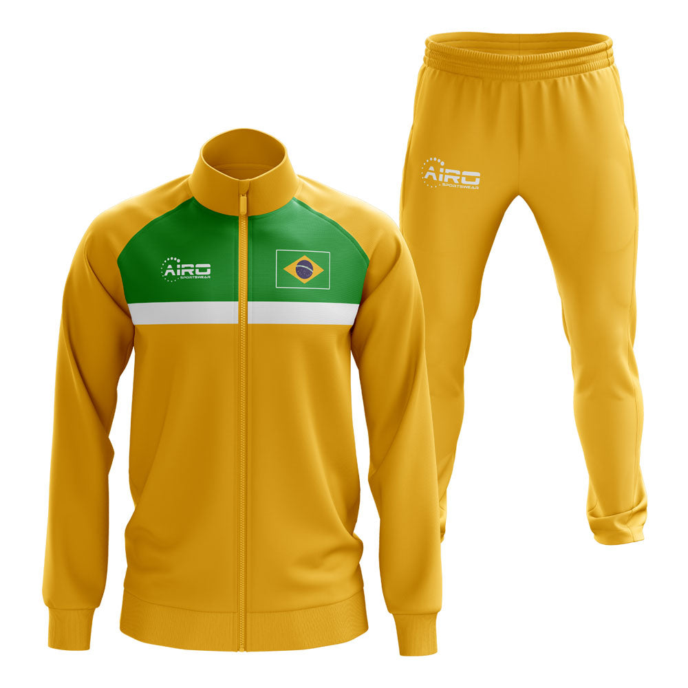 Brazil Concept Football Tracksuit (Yellow)_0