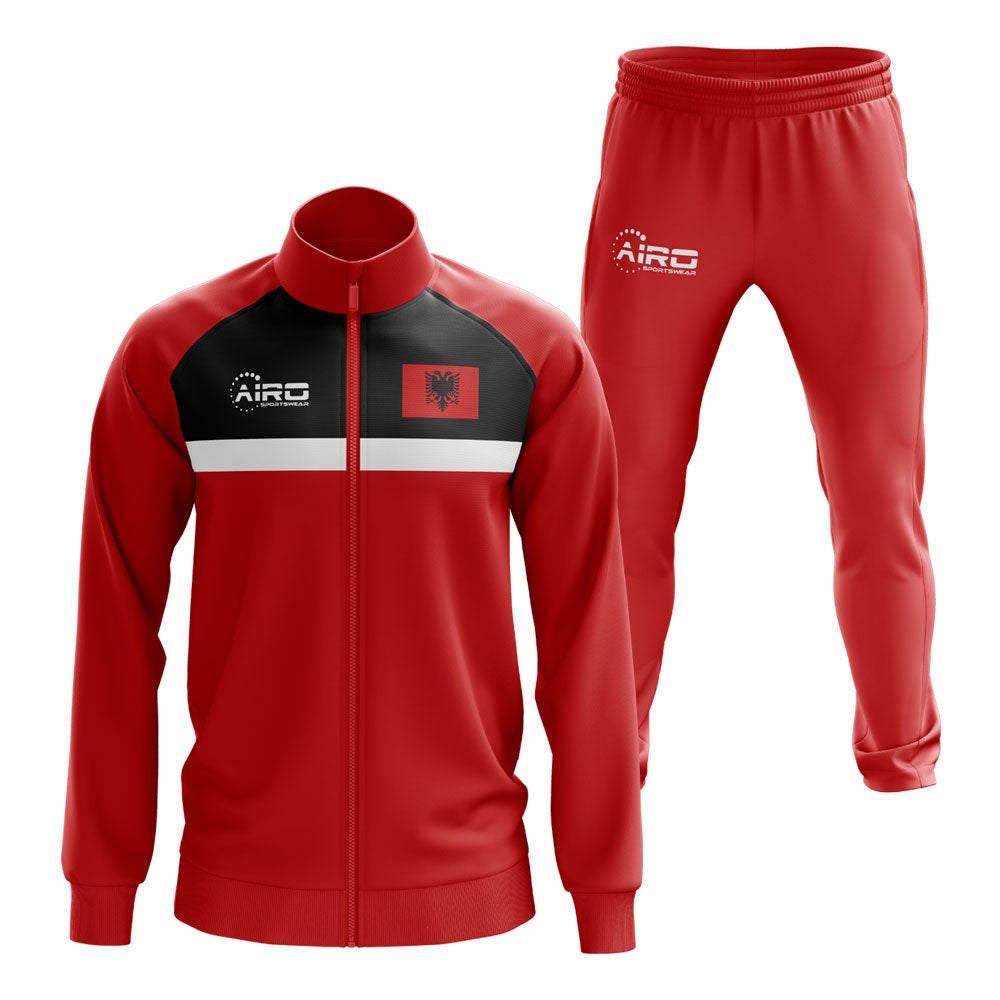 Albania Concept Football Tracksuit (Red)_0