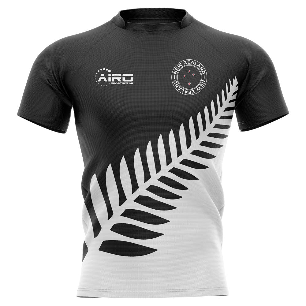 2023-2024 New Zealand All Blacks Fern Concept Rugby Shirt - Kids_0