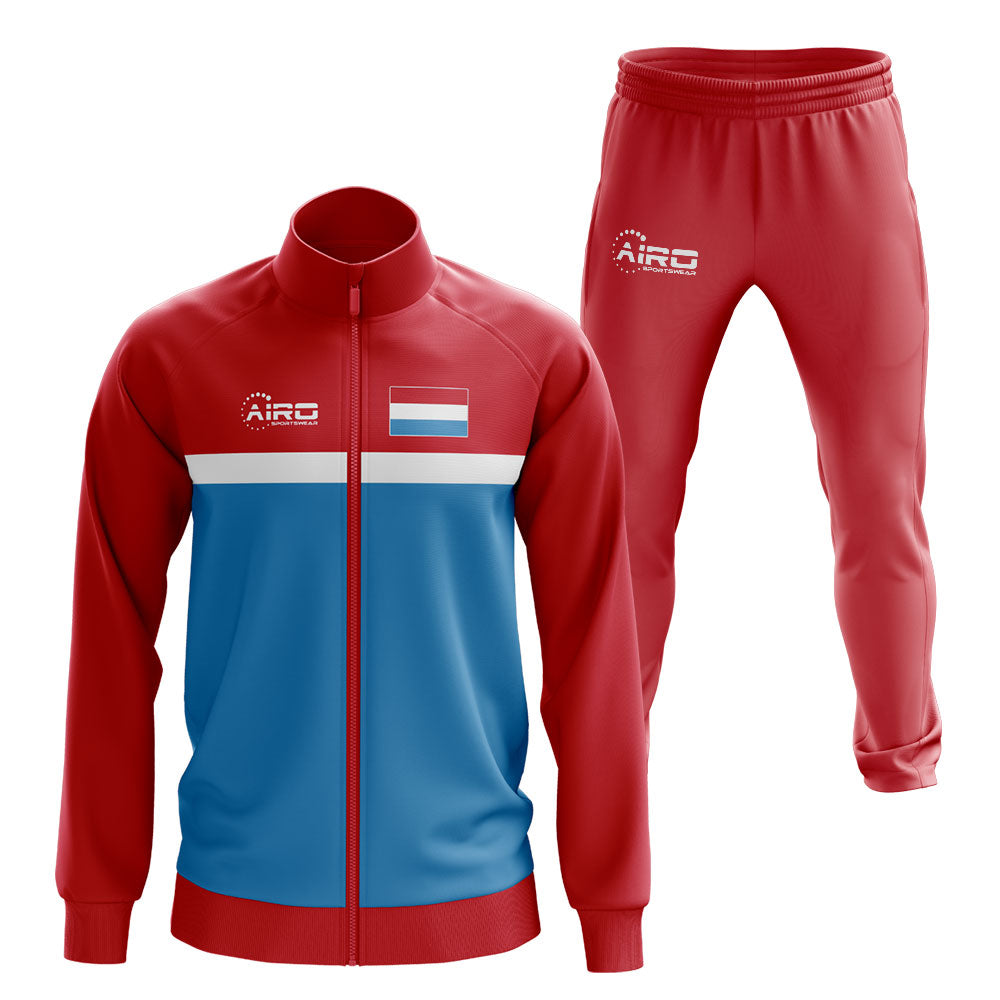 Luxembourg Concept Football Tracksuit (Red)_0