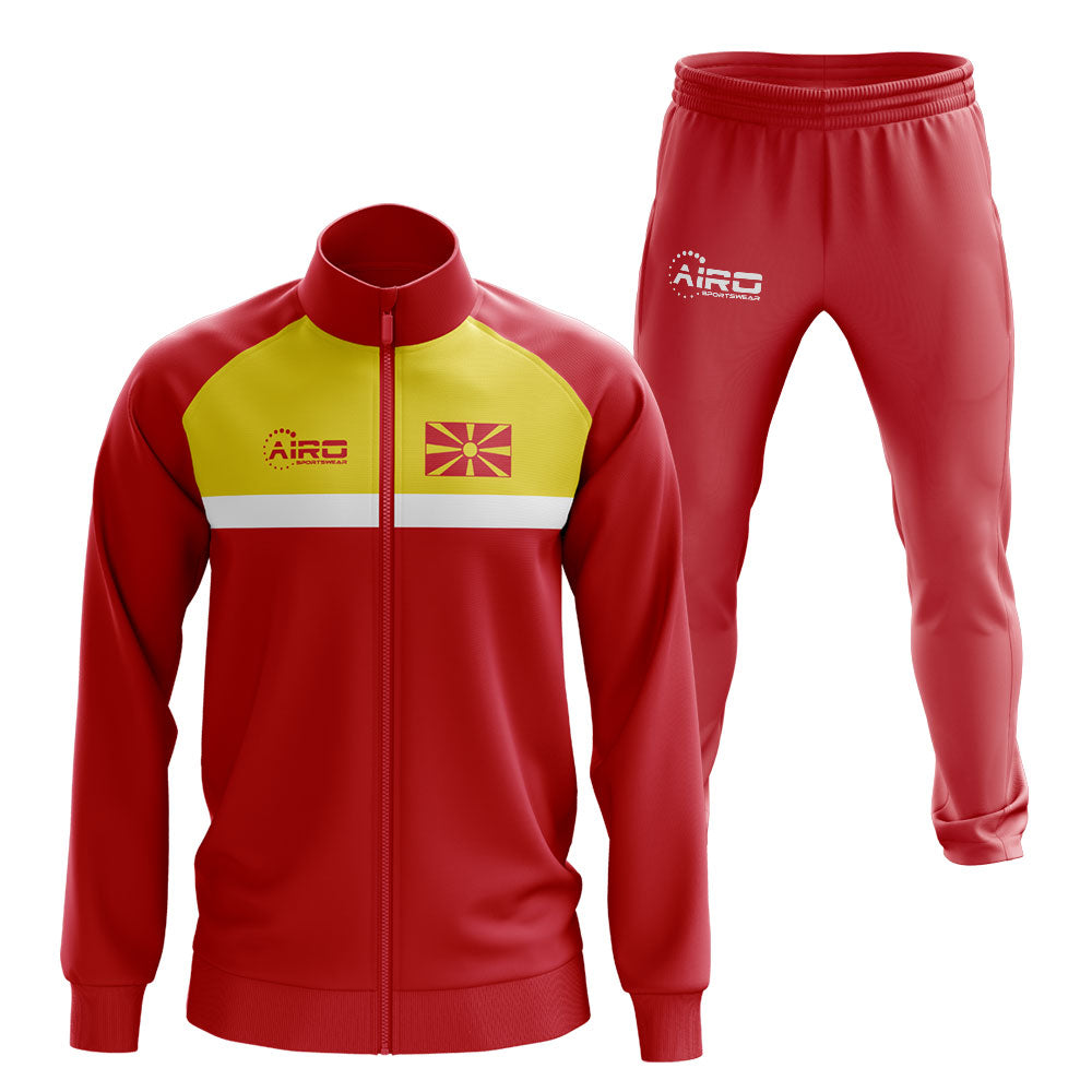 Macedonia Concept Football Tracksuit (Red)_0