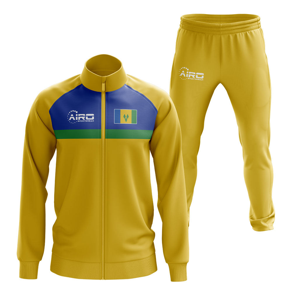 Saint Vincent and The Grenadines Concept Football Tracksuit (Yellow)_0