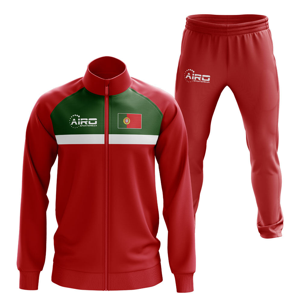 Portugal Concept Football Tracksuit (Red)_0