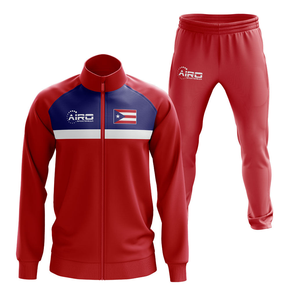 Puerta Rico Concept Football Tracksuit (Red)_0