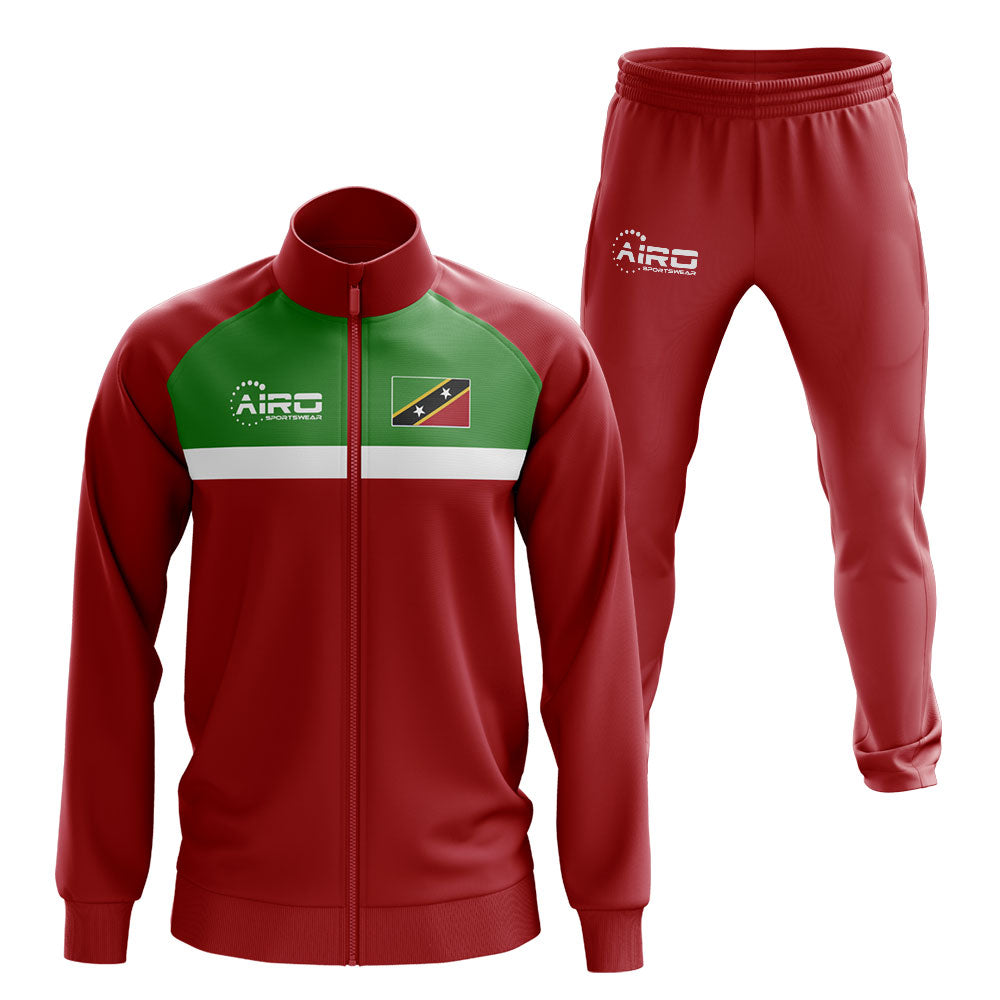 St Kitts Concept Football Tracksuit (Red)_0