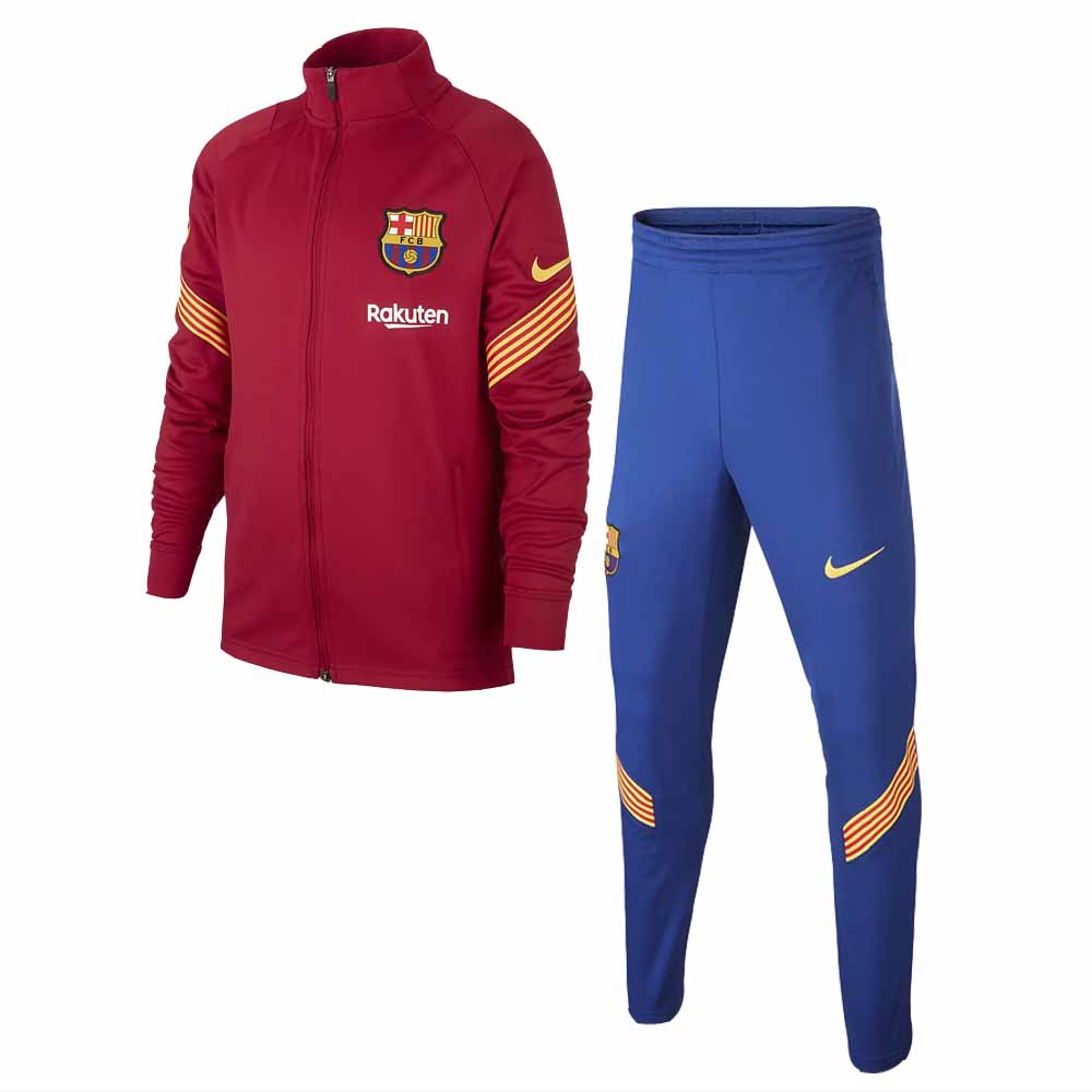 2020-2021 Barcelona Nike Little Boys Tracksuit (Purple) - Kids_0