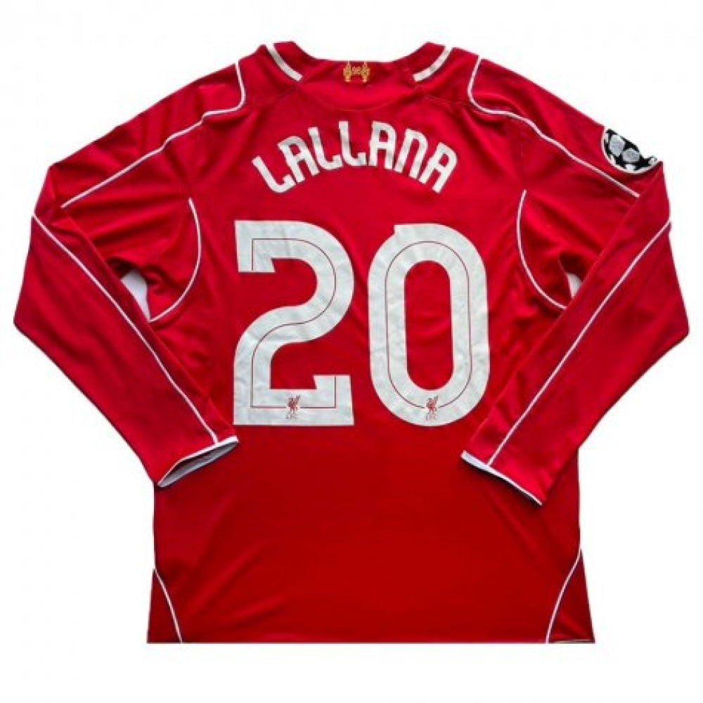 Liverpool 2014-15 Home Long Sleeved Home (Lallana #20) ((Very Good) L)_0