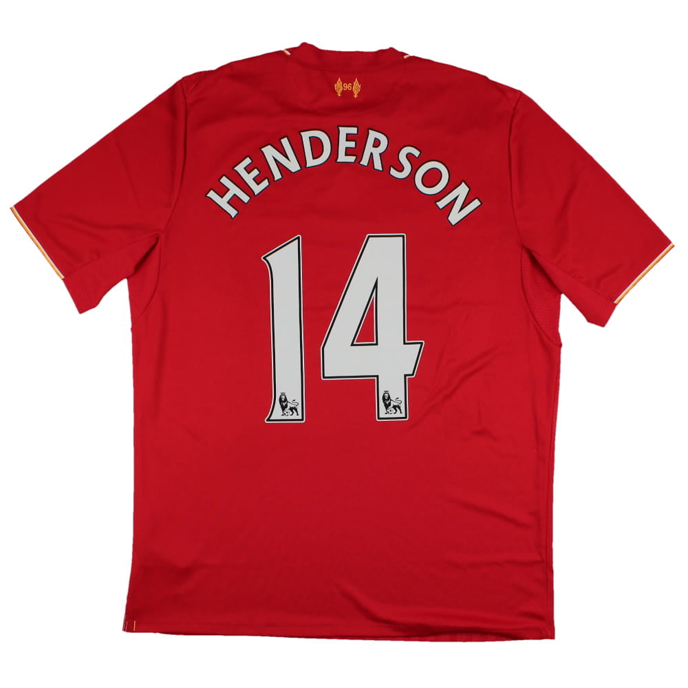 Liverpool 2015-16 Home Shirt (M) Henderson #14 (Excellent)_0