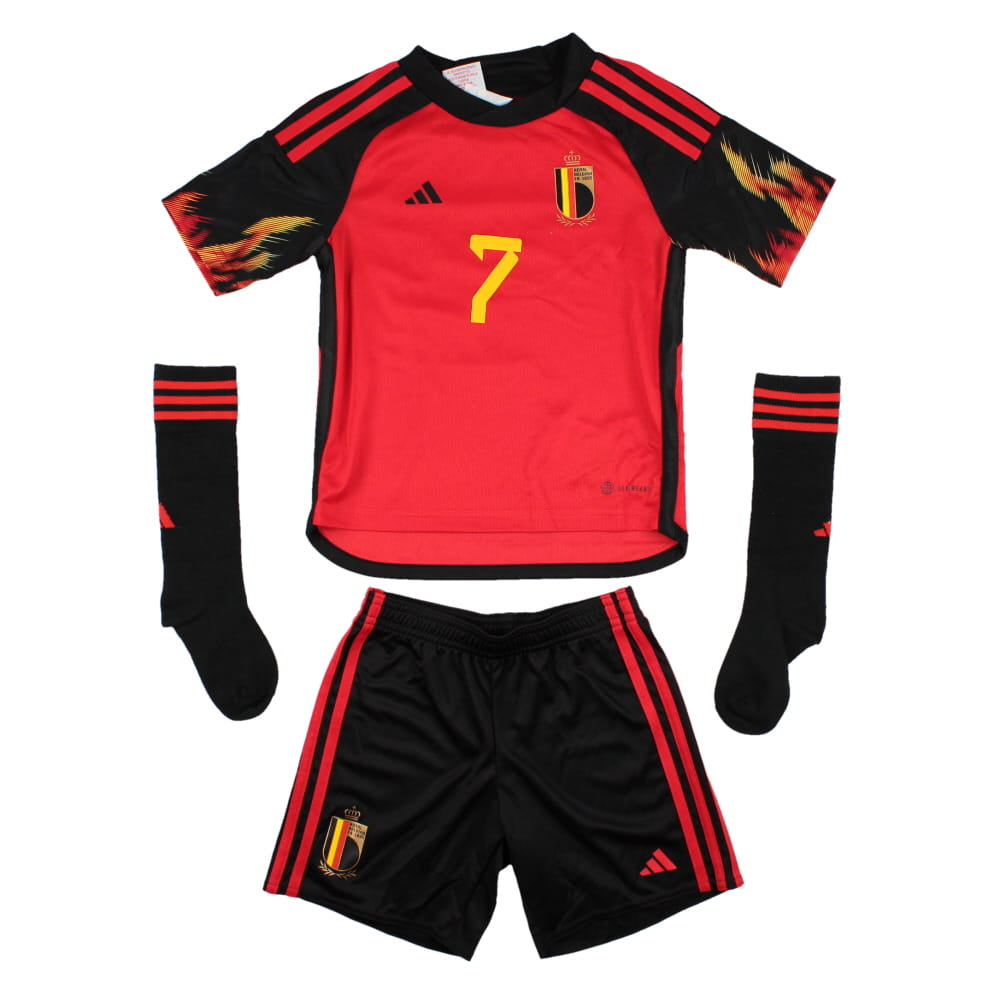 Belgium 2021-23 Home Kit (De Bruyne #7) (2XS infant) (Excellent)_1