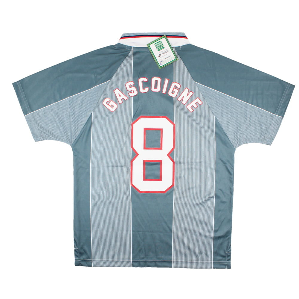 England 1996-98 Score Draw Away Replica Shirt (M) (Gascoigne #8) (Excellent)_0