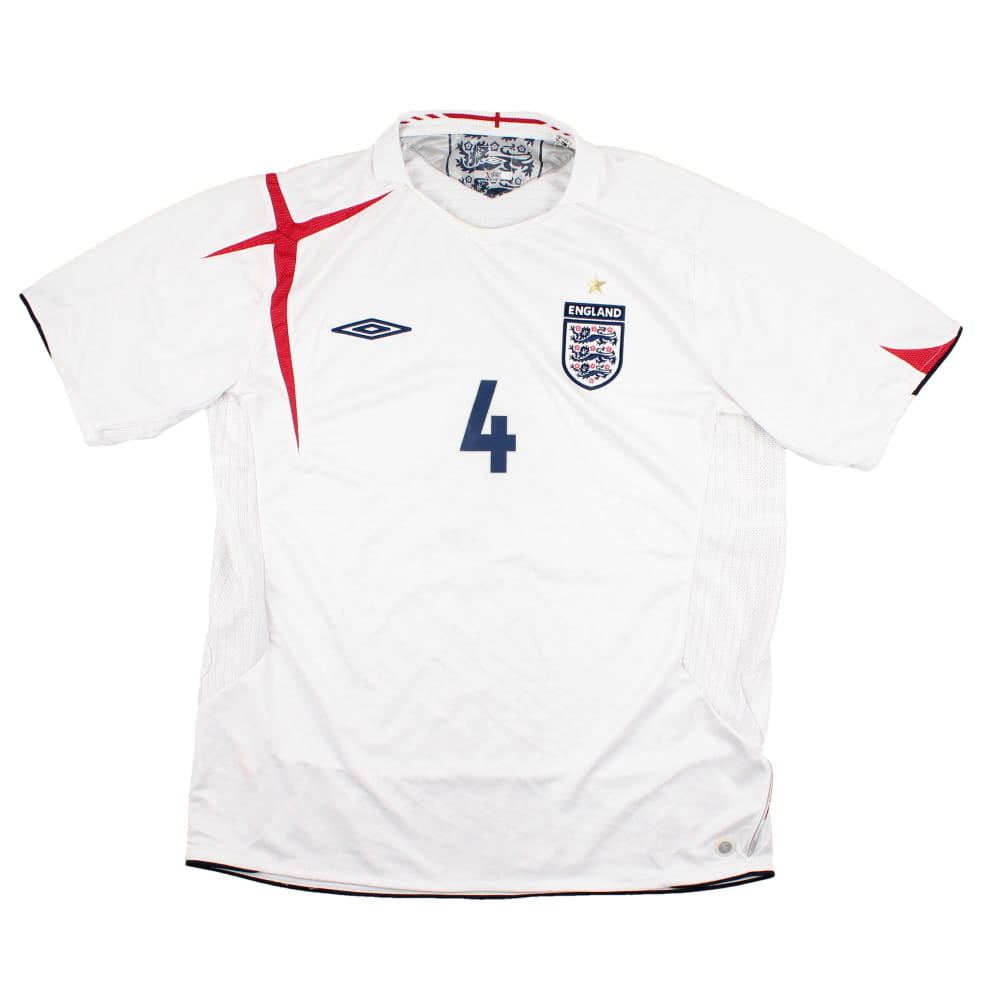 England 2007-09 Home Shirt (XL) Gerrard #4 (Very Good)_1