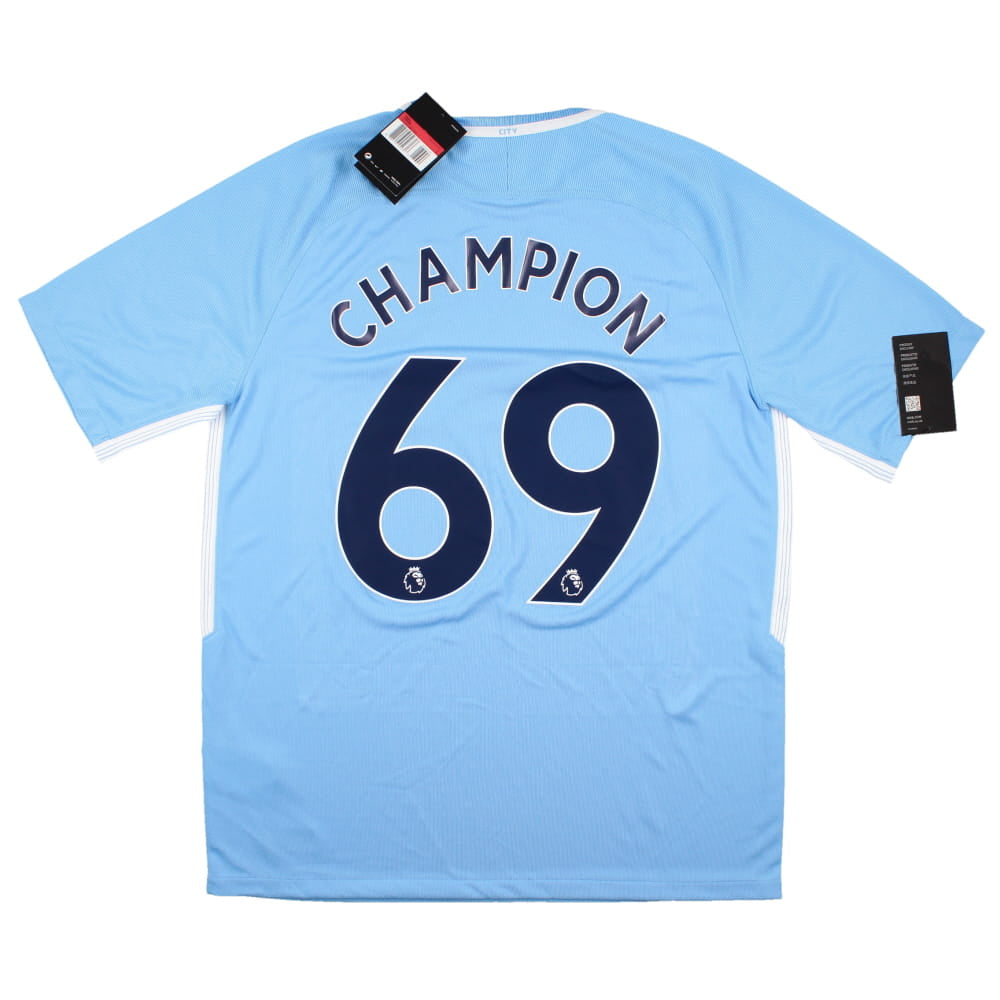 Manchester City 2017-18 Home Shirt (L) (FA Cup) Champion #69 (Excellent)_0