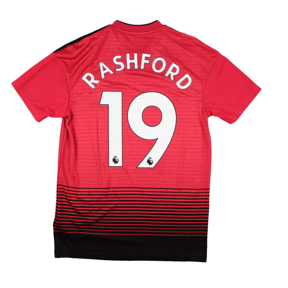 Manchester United 2018-19 Home Shirt (S) Rashford #19 (Excellent)_0